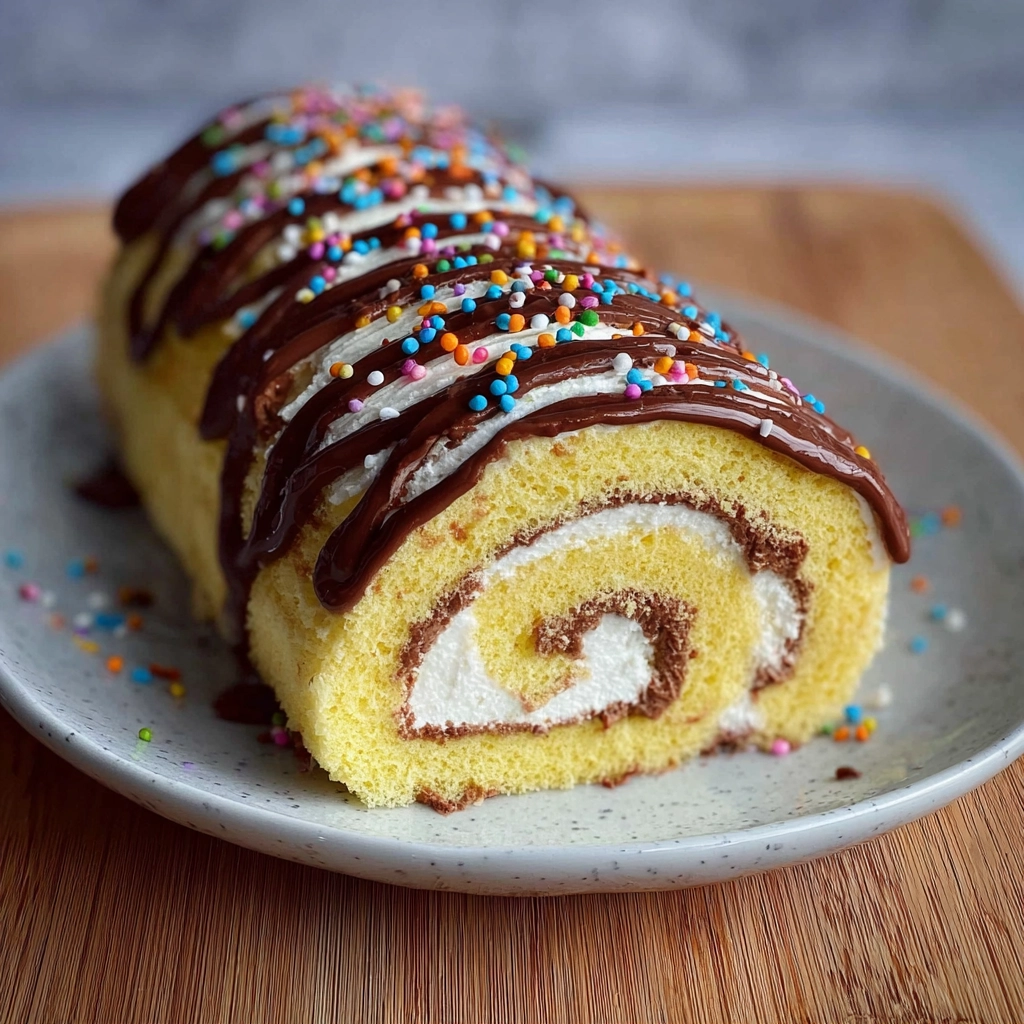 gâteau roulé au Nutella Serving