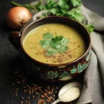 soupe de lentilles lait de coco et épices maison