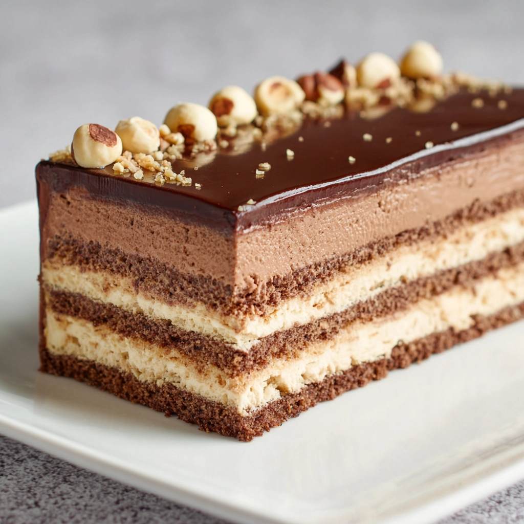 Entremets Chocolat Praliné Serving