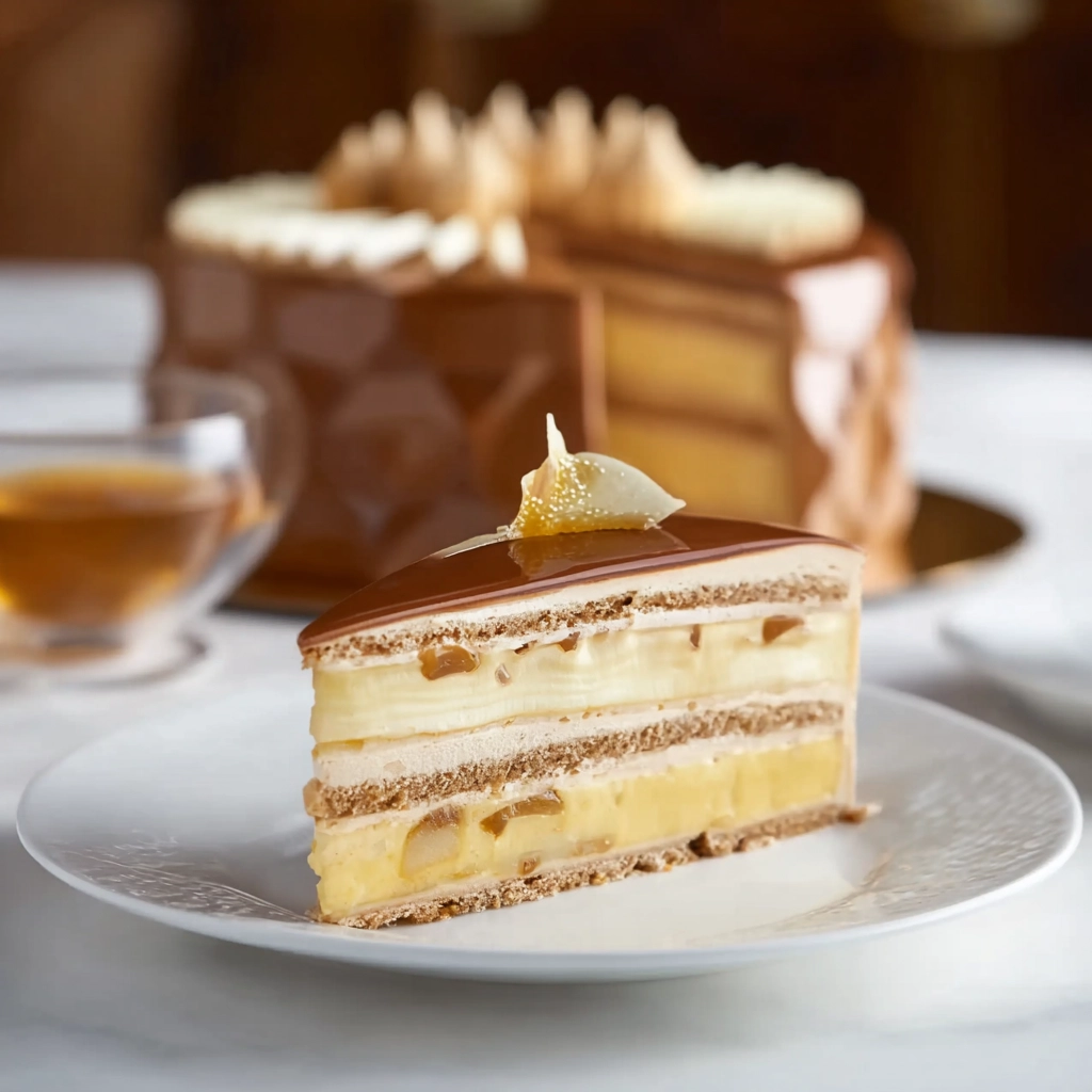 Entremets pomme caramel