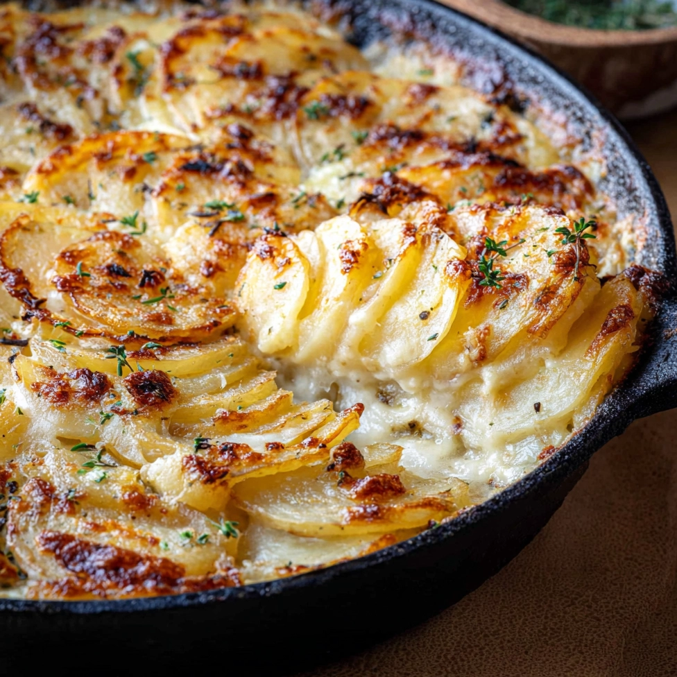 Potato Au Gratin fondant au fromage, recette classique 5 Potato Au Gratin Serving