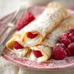 Raspberry Vanilla Crepes