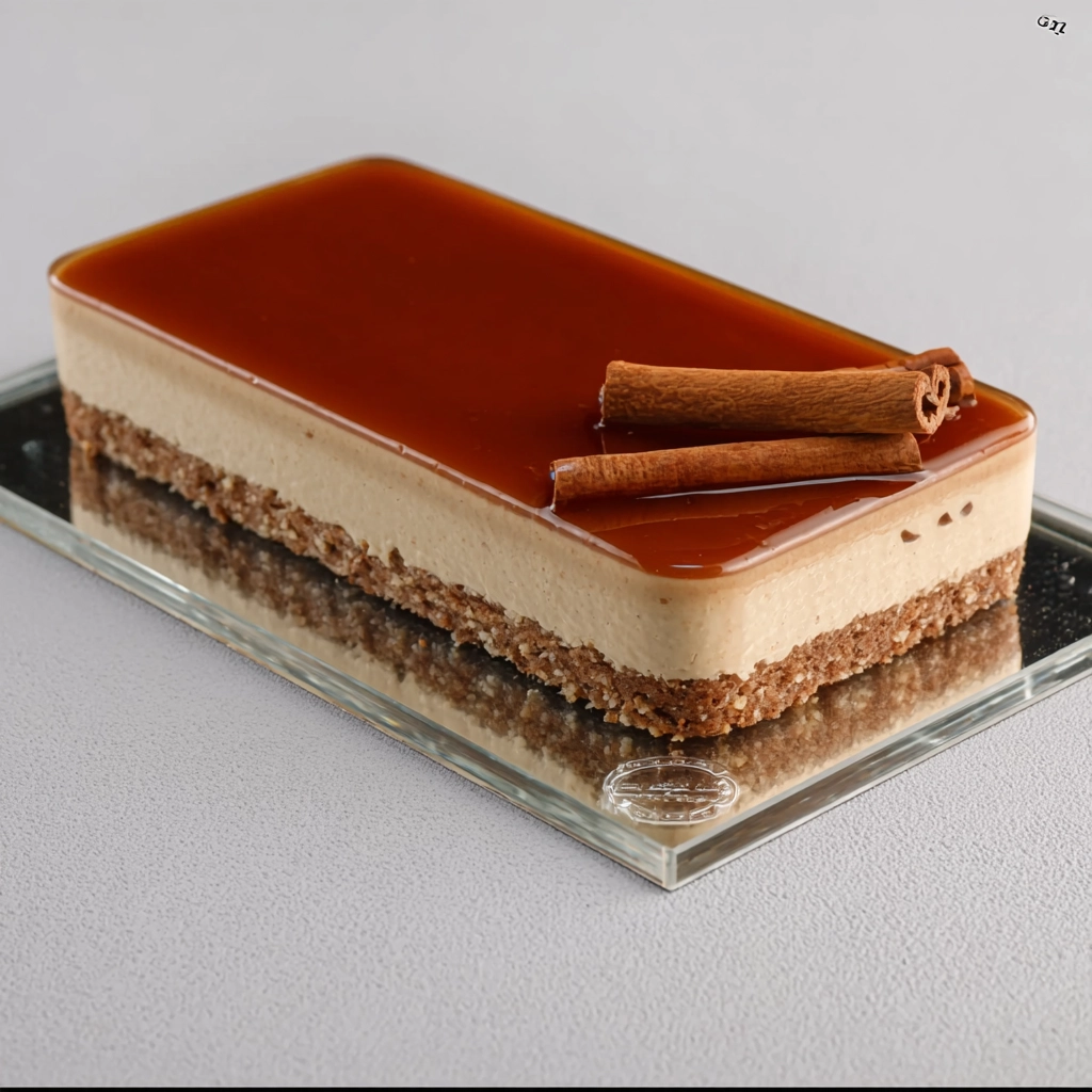 entremets caramel au beurre salé Serving