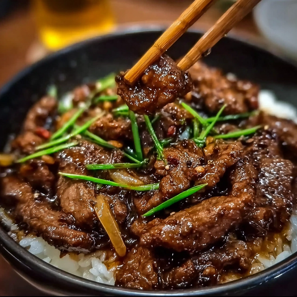 Boeuf sauté oignons