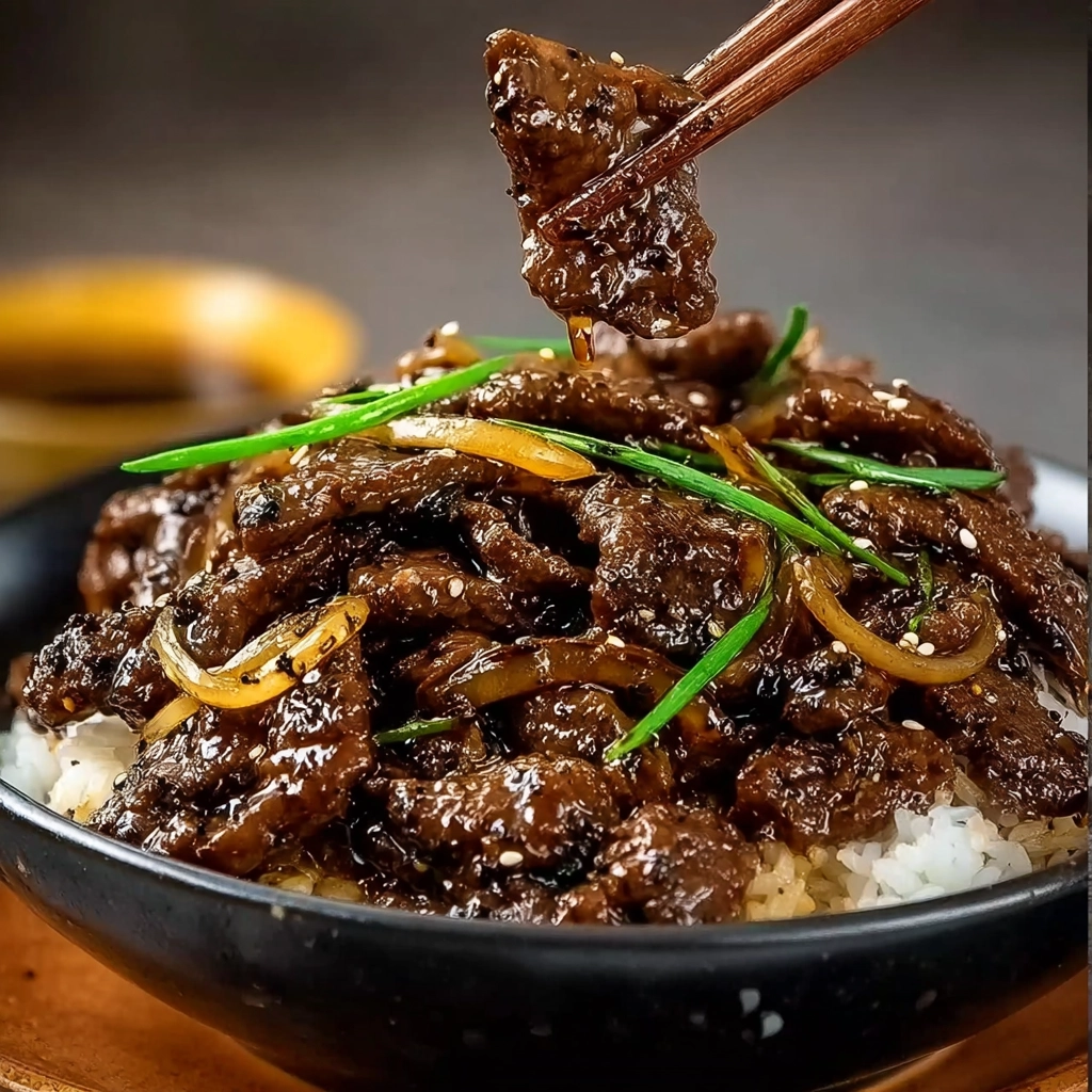Boeuf sauté oignons