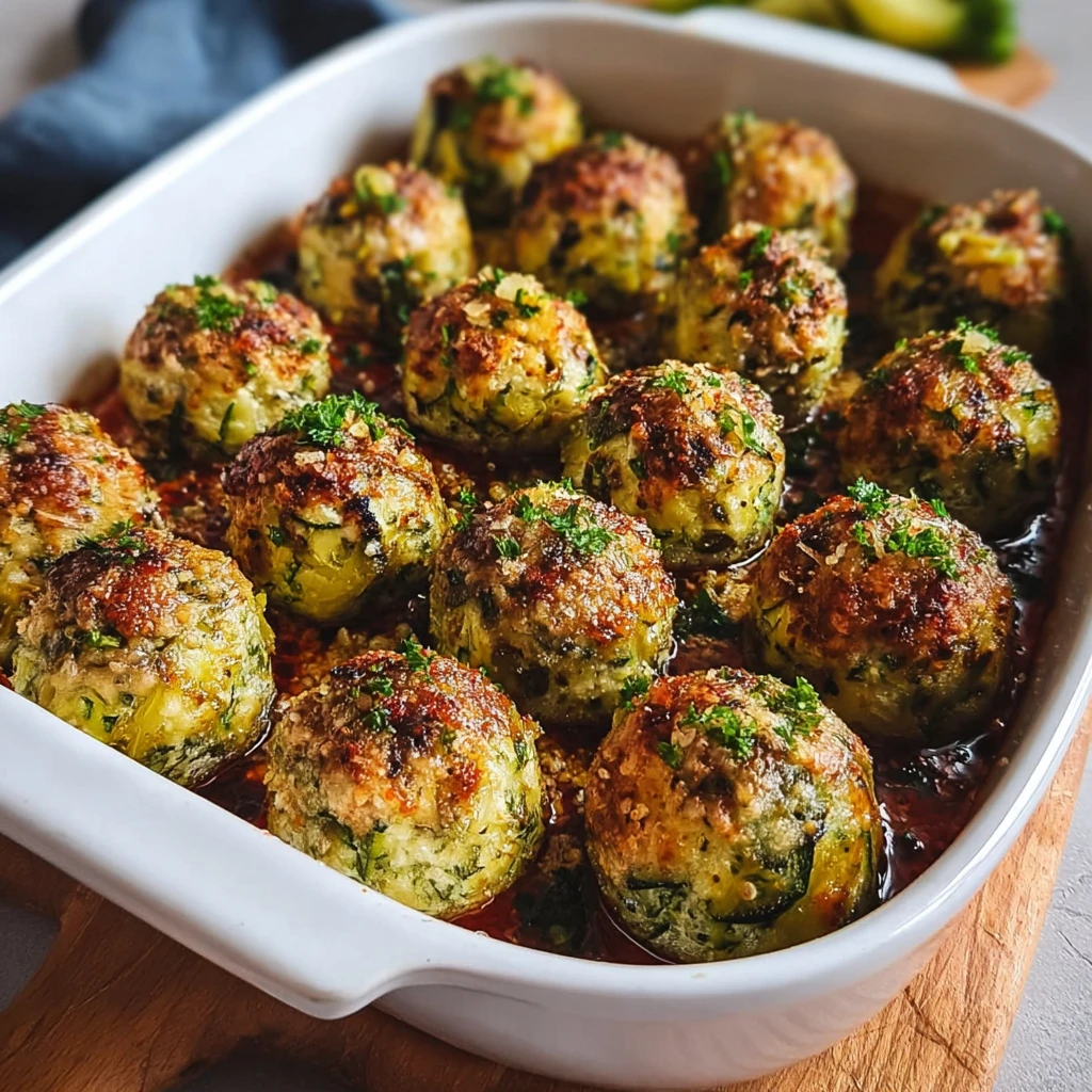 Boulettes de courgettes au four croustillantes et savoureuses 4 Boulettes de courgettes