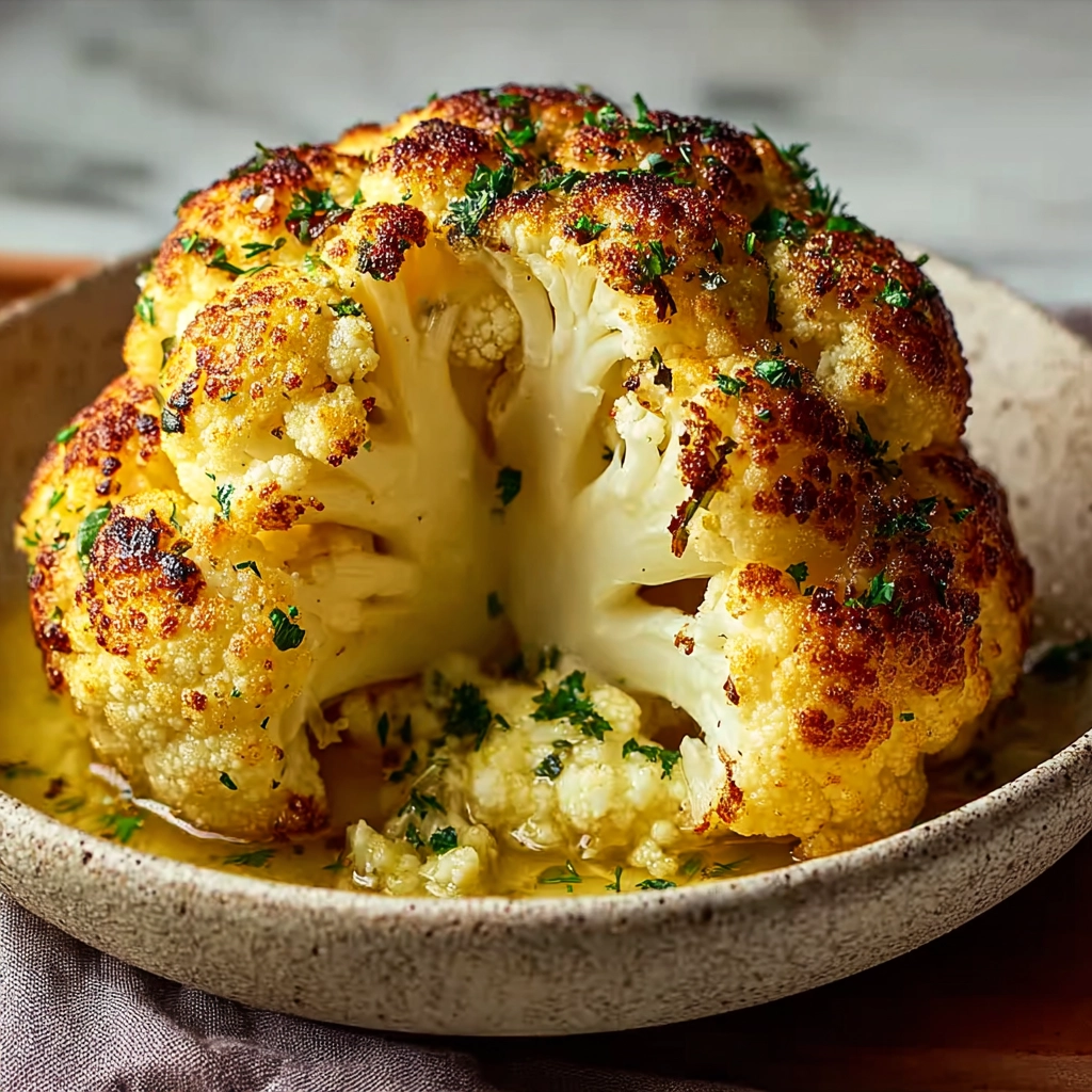 Chou-fleur rôti entier