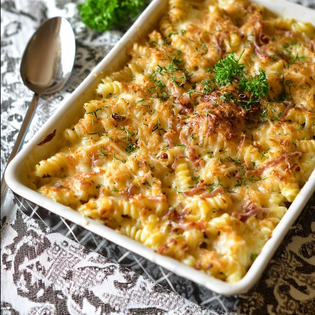 Gratin de pâtes au thon