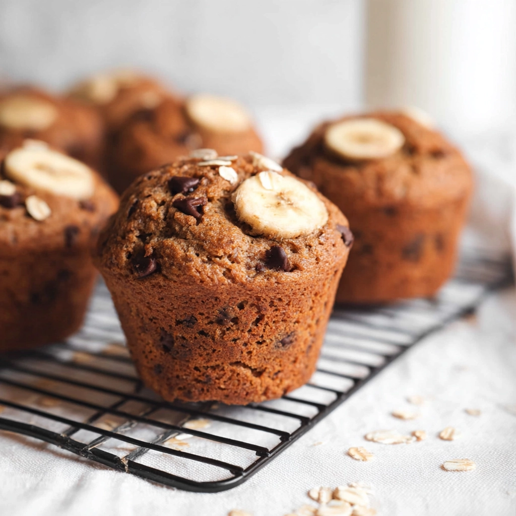 Muffins bananes chocolat moelleux et sains à la maison 4 Muffins bananes chocolat