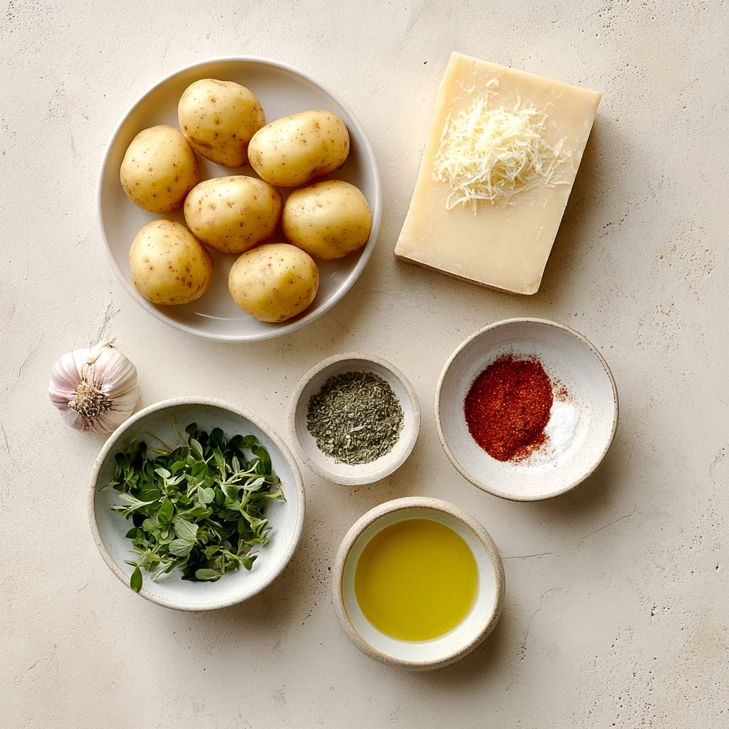 Pommes de terre à l'ail et parmesan croustillantes au four 4 Pommes de terre à l'ail et parmesan