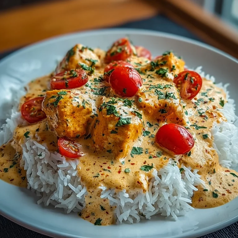 Poulet Crémeux et Riz