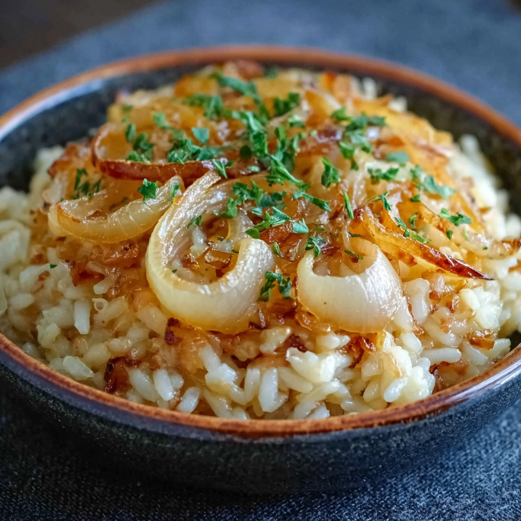Riz à l'oignon à la française