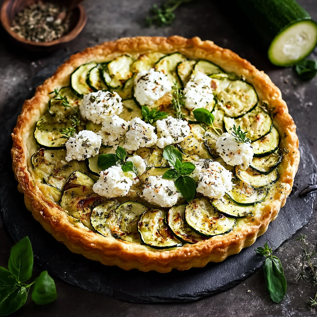 Tarte courgette feta