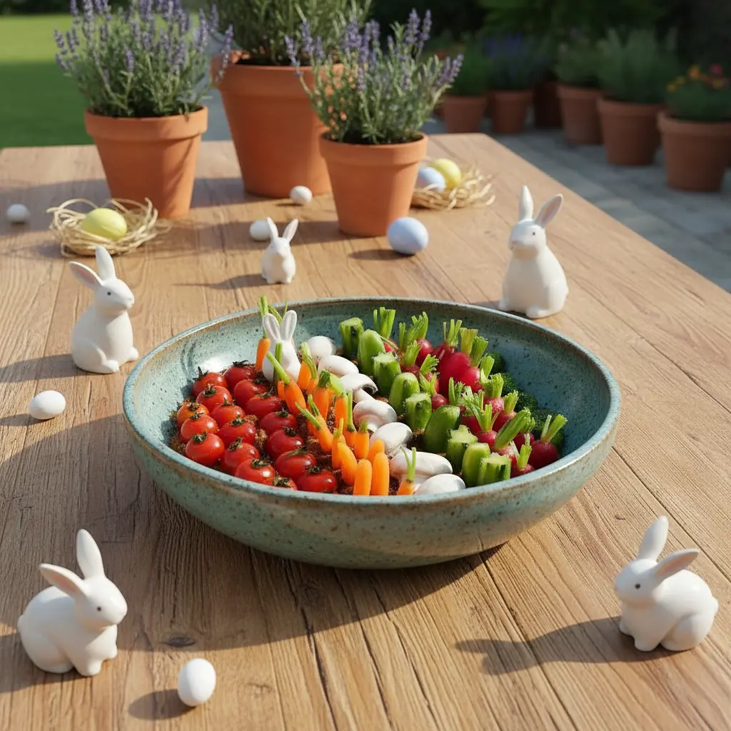 Apéritif Potager de Pâques : Houmous et Légumes à Croquer 4 Apéritif Potager de Pâques