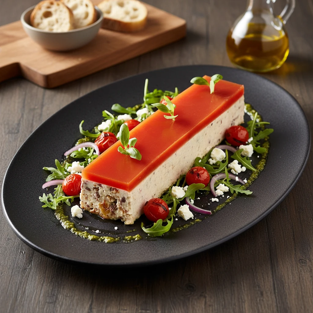 Bavarois de Chèvre et Gelée de Tomates : Recette Fraîche et Raffinée 4 Bavarois de Chèvre