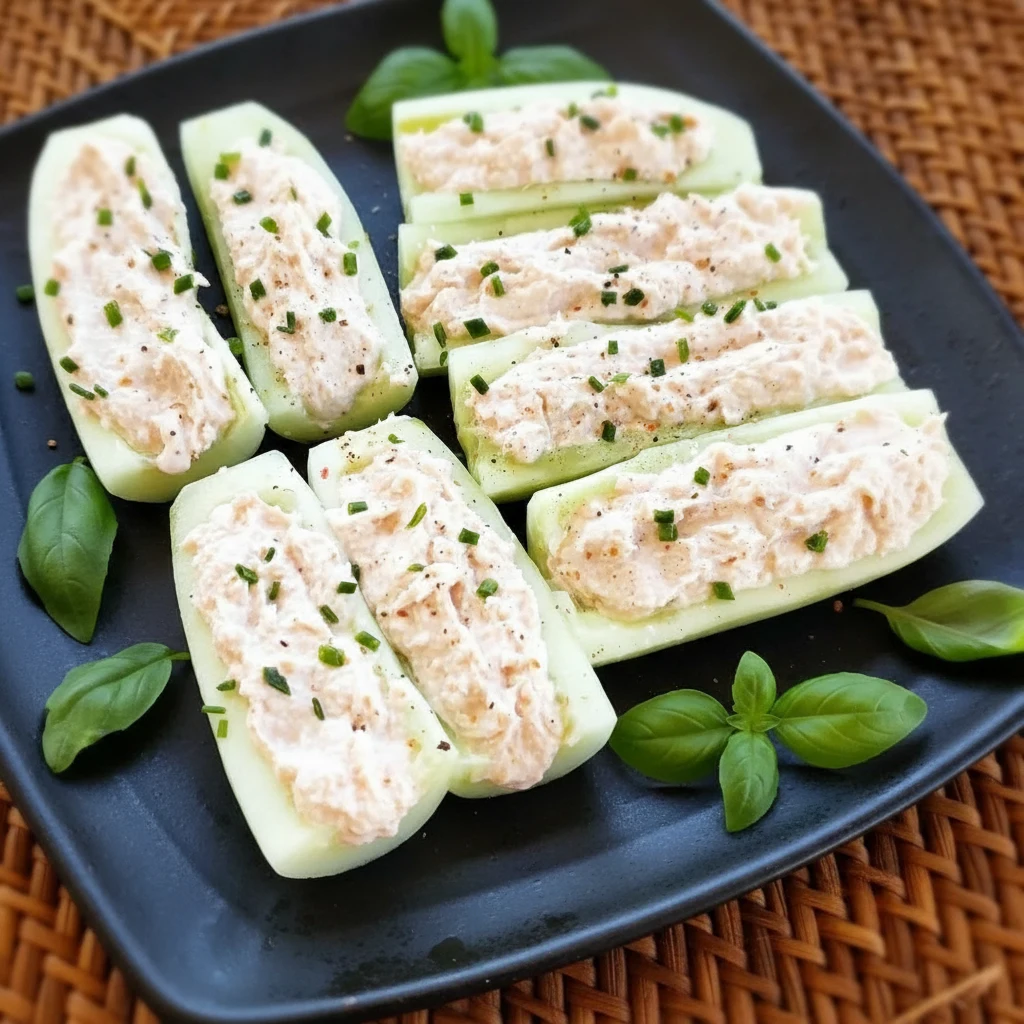 Concombres farcis au thon