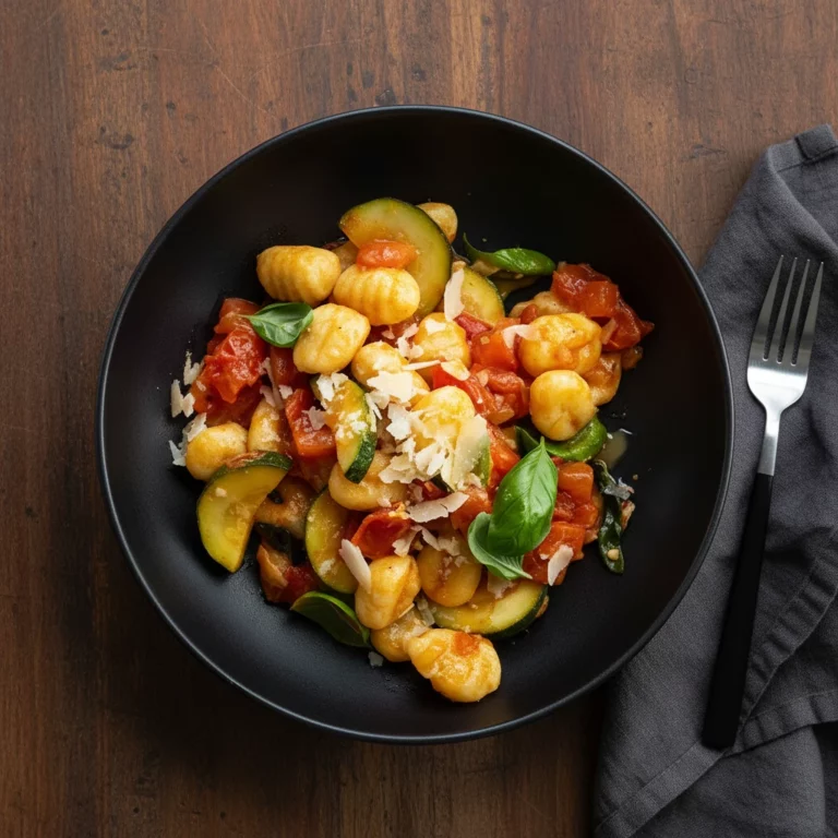 Gnocchis tomates courgettes