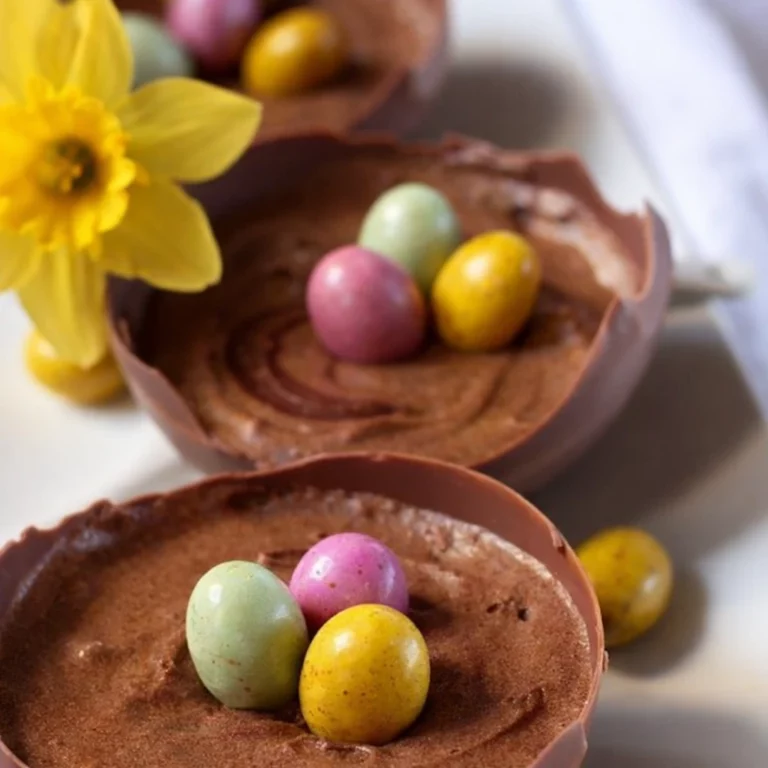 Nids de Pâques mousse chocolat