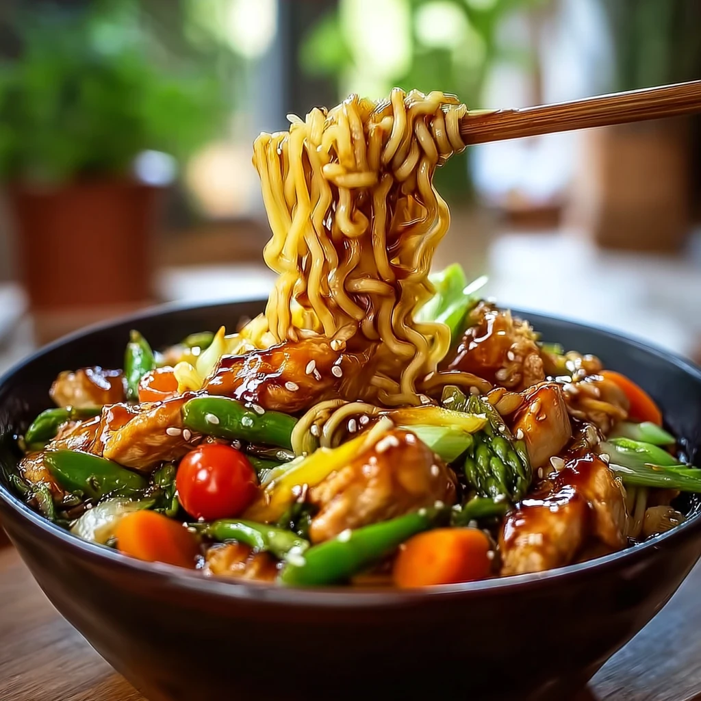 Nouilles sautées poulet