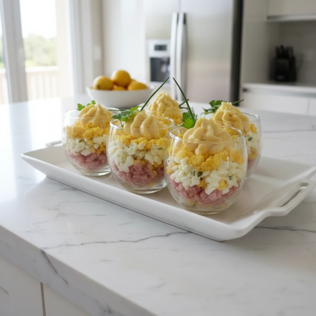 Œufs mimosa verrines