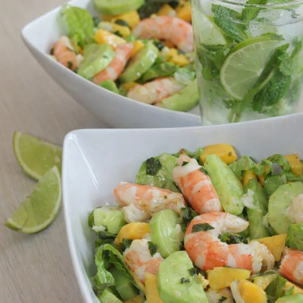 Salade crevette mangue