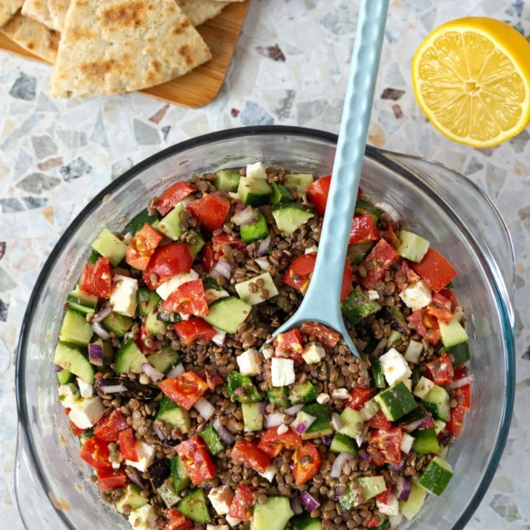 Salade lentilles feta
