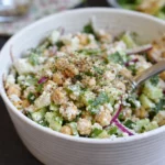 Salade pois chiches concombre