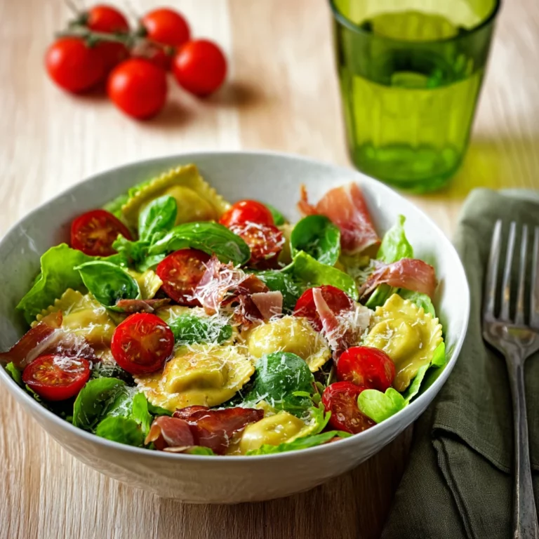 Salade ravioles poêlées