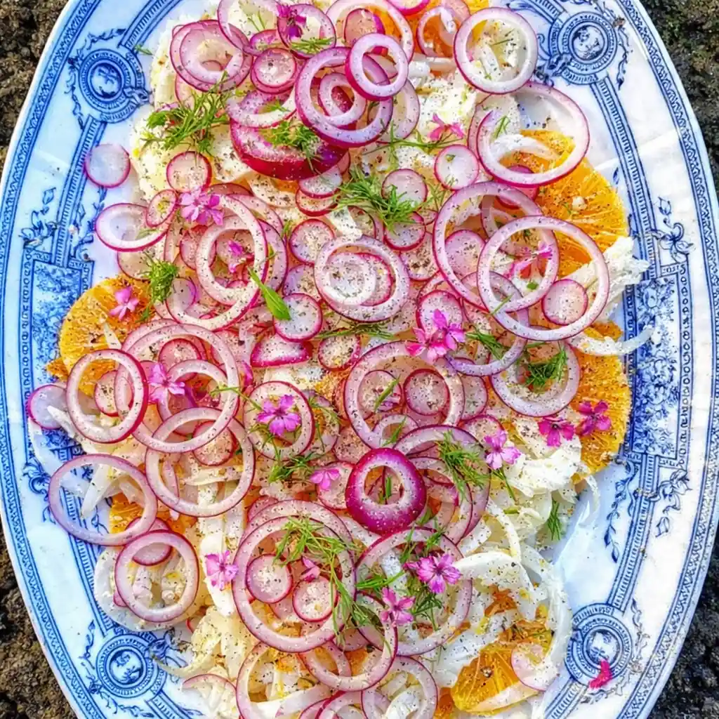 Salade sicilienne hiver aux oranges et fenouil colorée 4 Salade sicilienne hiver