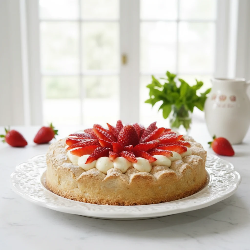 Tarte dacquoise fraises