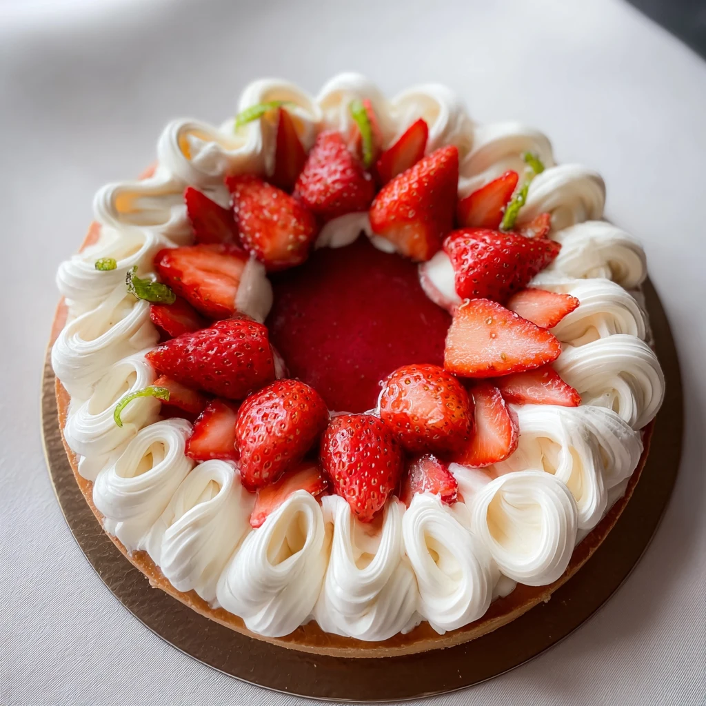 Tarte fraise rhubarbe