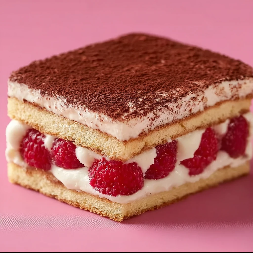 Tiramisu aux framboises