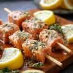 Brochettes de saumon