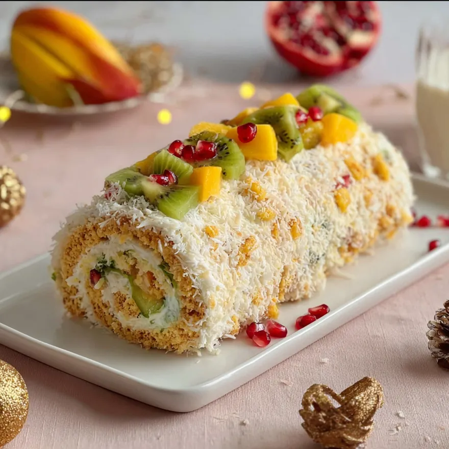 Bûche de Noël fruits