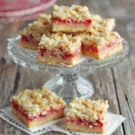 Carrés aux fraises croustillants