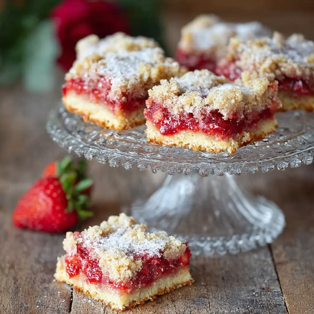 Carrés aux fraises