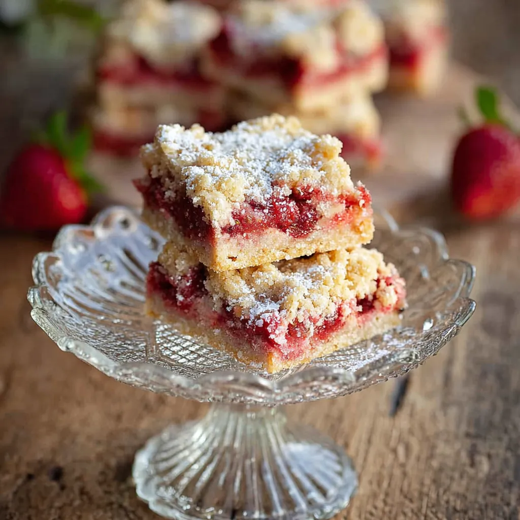Carrés aux fraises croustillants faciles et irrésistibles 4 Carrés aux fraises