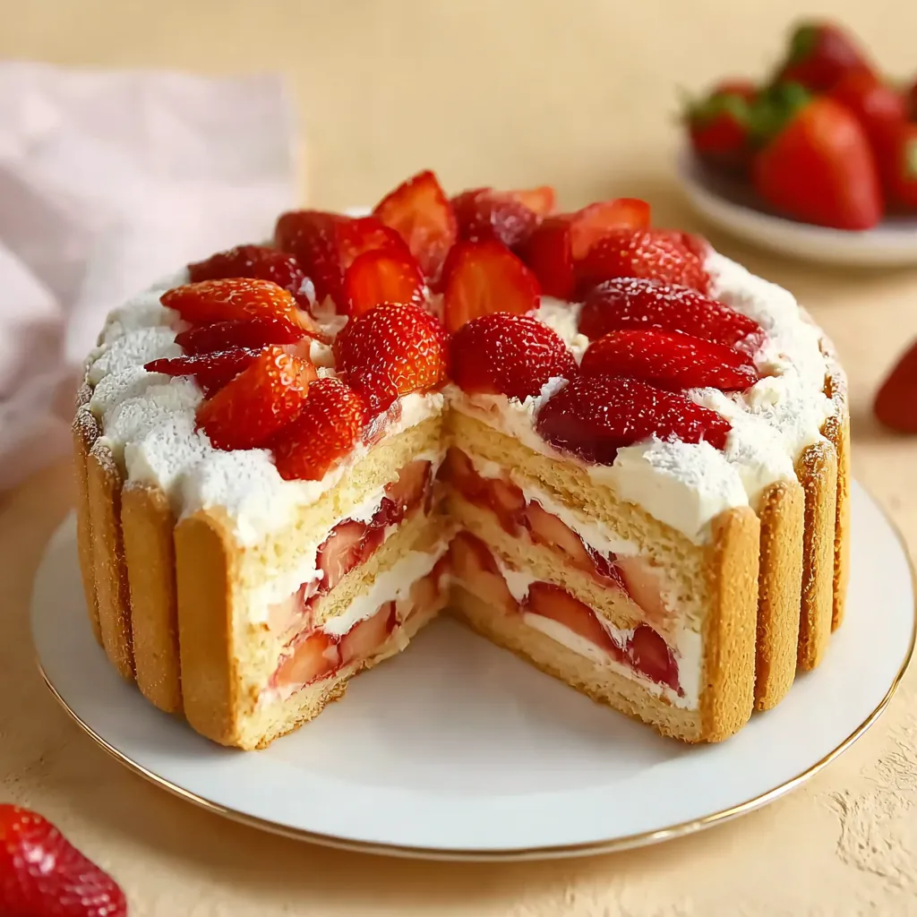Charlotte aux fraises facile : dessert frais et rapide sans cuisson 4 Charlotte aux fraises