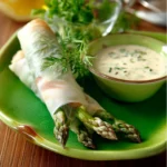 Croustillants asperges sauce mousseline