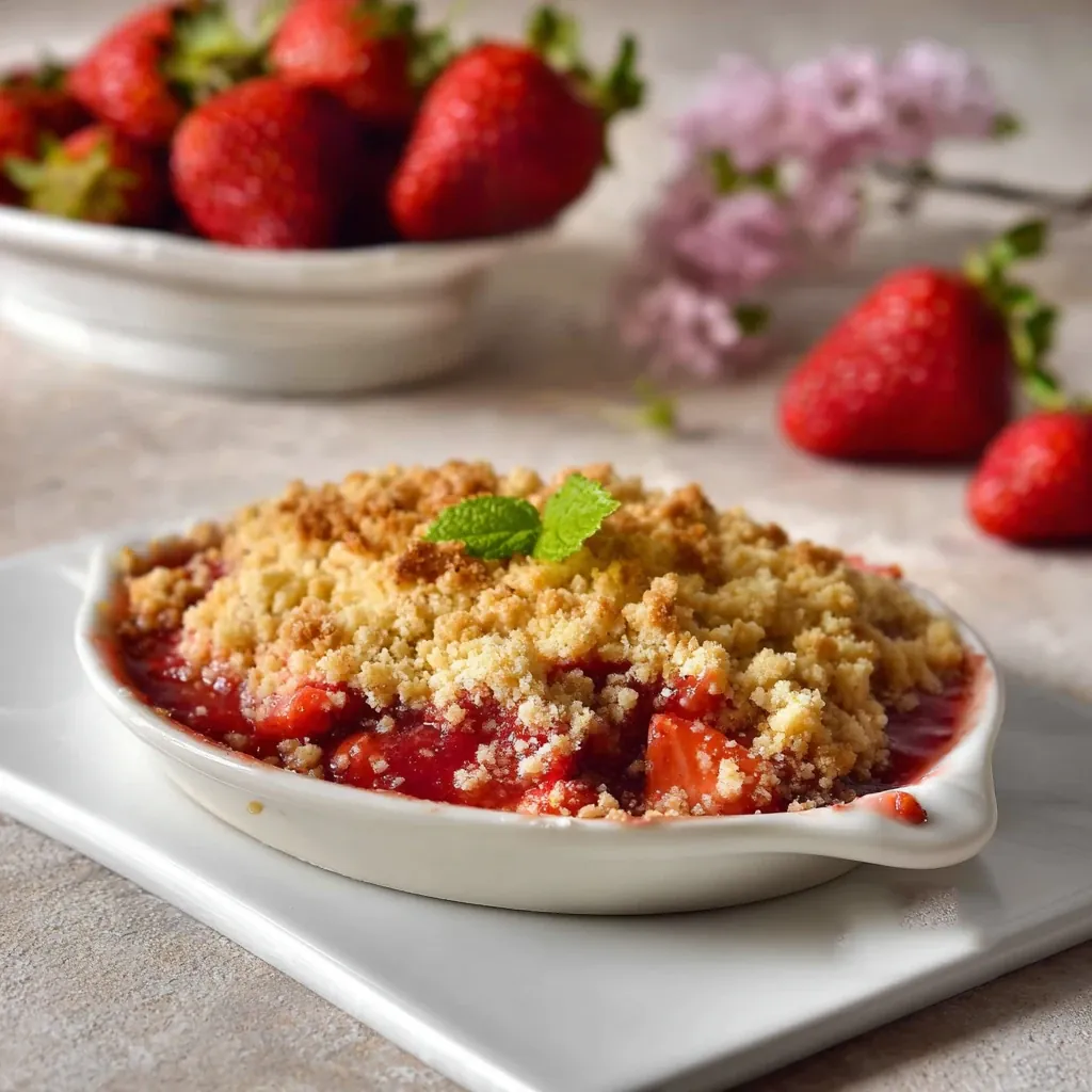 Crumble fraises rapide