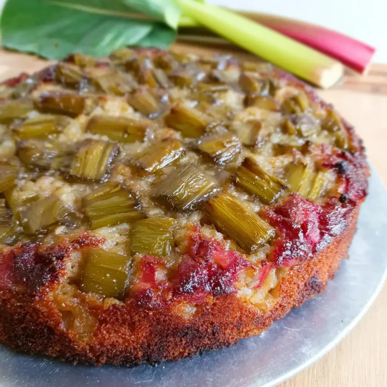 Gâteau renversé rhubarbe