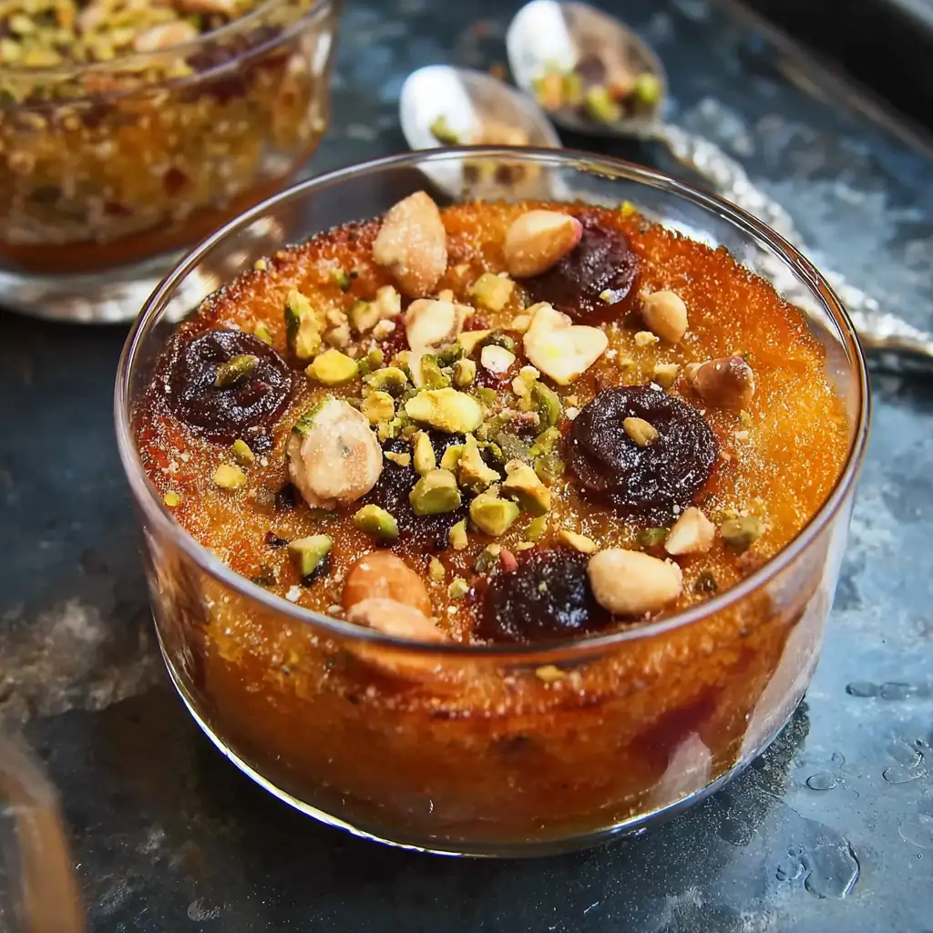 Gratins pêches amande