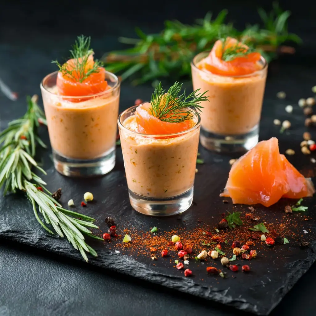 Mousse de saumon fumé en verrines : entrée chic et légère 4 Mousse de saumon fumé