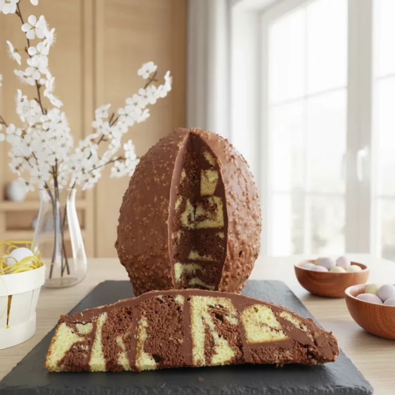 Oeuf de Pâques marbré