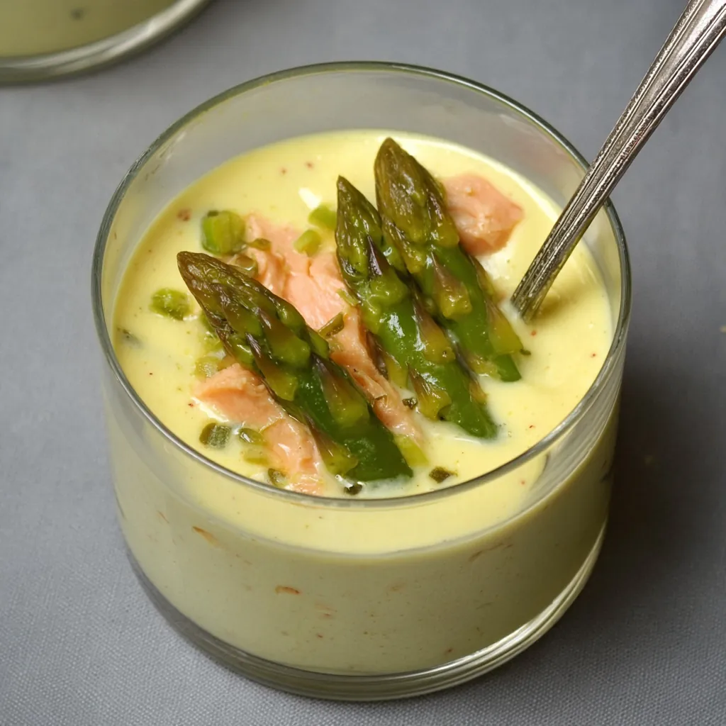 Panna cotta asperges saumon