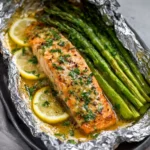 Papillote de saumon asperges