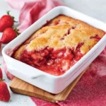 Pouding fraises rhubarbe