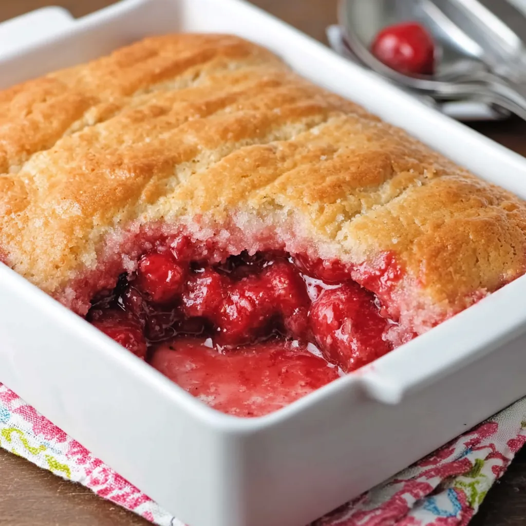 Pouding fraises rhubarbe