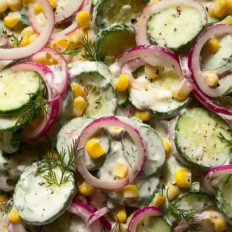 Salade crémeuse maïs-concombre