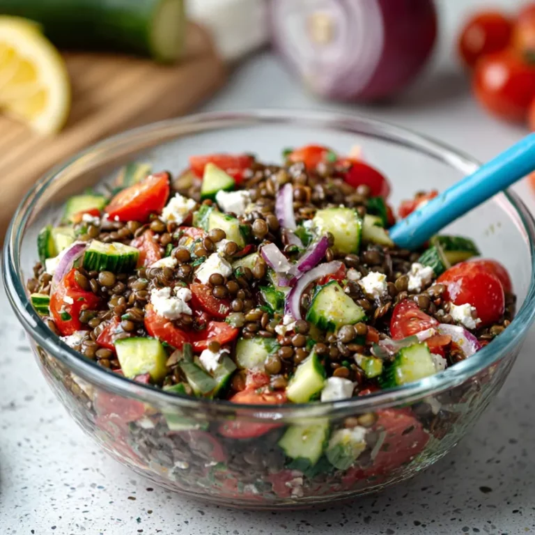 Salade de lentilles grecque